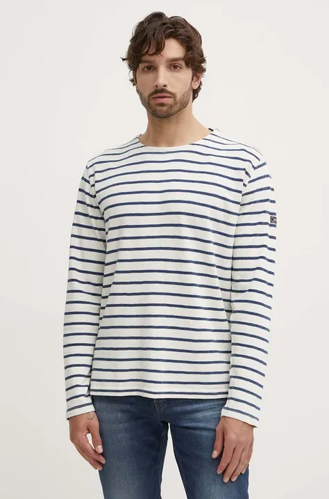 Bavlnené tričko s dlhým rukávom Polo Ralph Lauren béžová farba, vzorované, 710941992