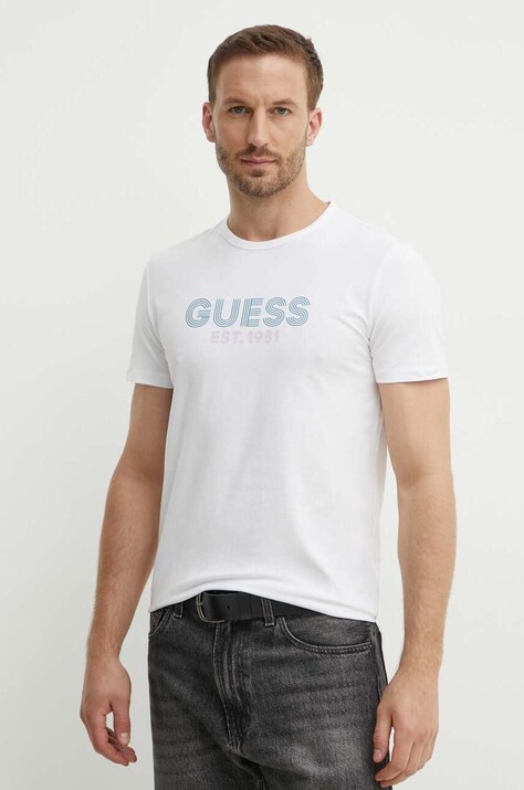 Μπλουζάκι Guess χρώμα: άσπρο, M4YI30 J1314