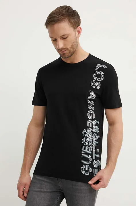 Kratka majica Guess moška, črna barva, M4YI34 J1314