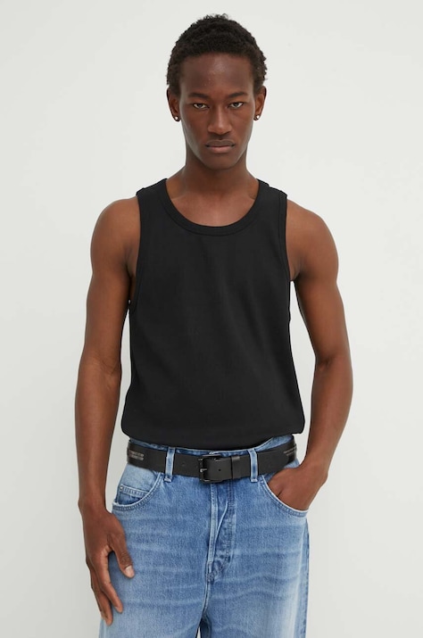 Won Hundred tricou din bumbac barbati, culoarea negru, 1805-12025