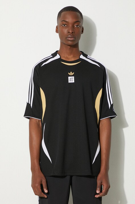 Футболка adidas Originals adidas x NTS Radio Jersey чоловіча колір чорний візерунок JI5068