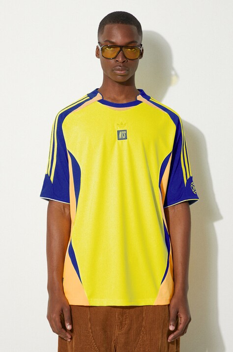 Футболка adidas Originals adidas x NTS Radio Jersey 2 мужская цвет жёлтый узорный JI5146