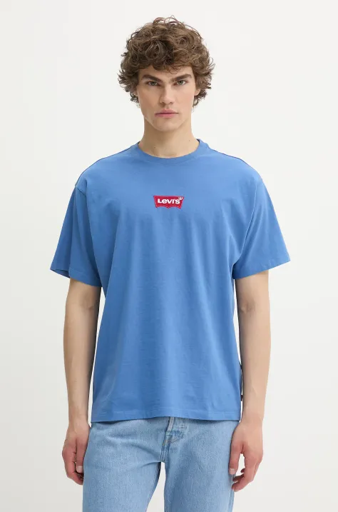 Βαμβακερό μπλουζάκι Levi's ανδρικό, χρώμα: μπλε, 87373