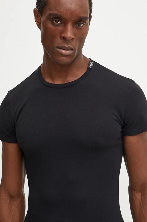 Μπλουζάκι lounge Emporio Armani Underwear χρώμα: μαύρο, 111035 4F531