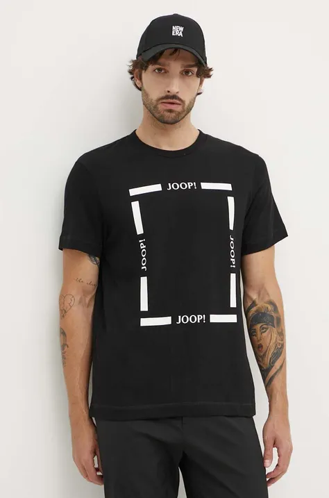 Βαμβακερό μπλουζάκι Joop! ανδρικό, χρώμα: μαύρο, 30042368