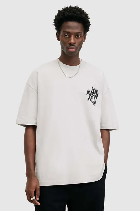 AllSaints t-shirt in cotone ORLANDO SS uomo colore bianco M022PA