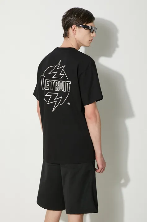 Хлопковая футболка Carhartt WIP Ablaze мужская цвет чёрный с принтом I033639.K02XX