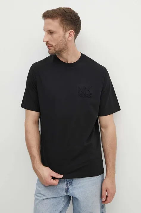 Bavlněné tričko Michael Kors černá barva, CT4525K1V2