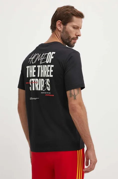 adidas t-shirt in cotone Essentials uomo colore nero IW2679