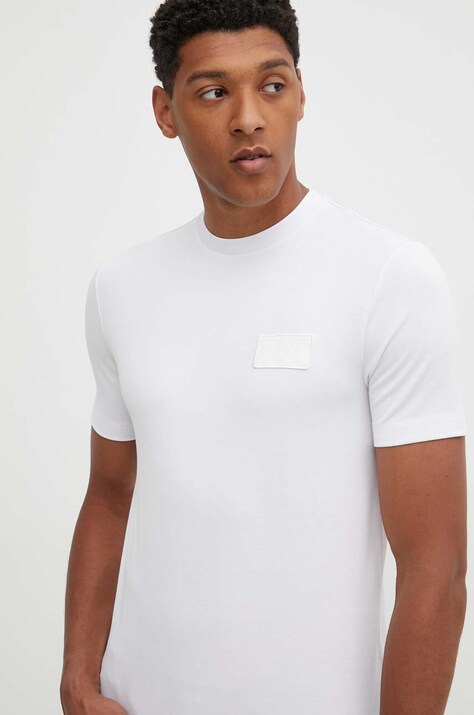 EA7 Emporio Armani t-shirt męski kolor biały z aplikacją PJ6QZ.6DPT72