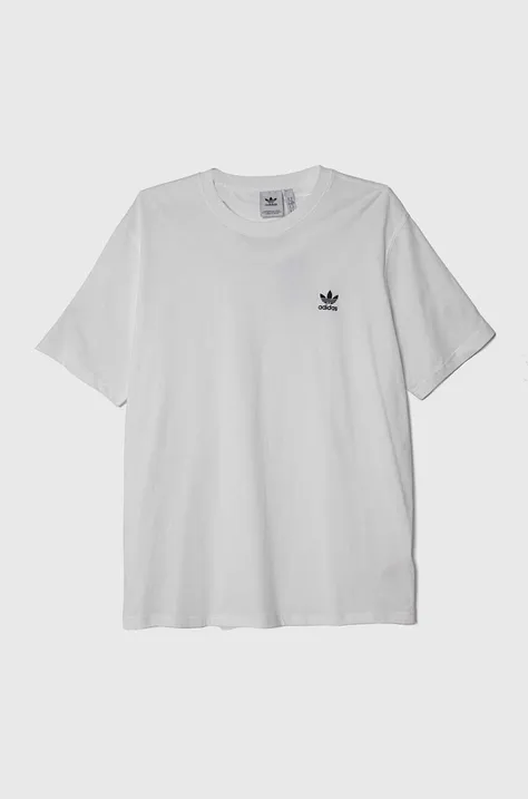 Bavlnené tričko adidas Originals pánske, biela farba, jednofarebné, IZ2098