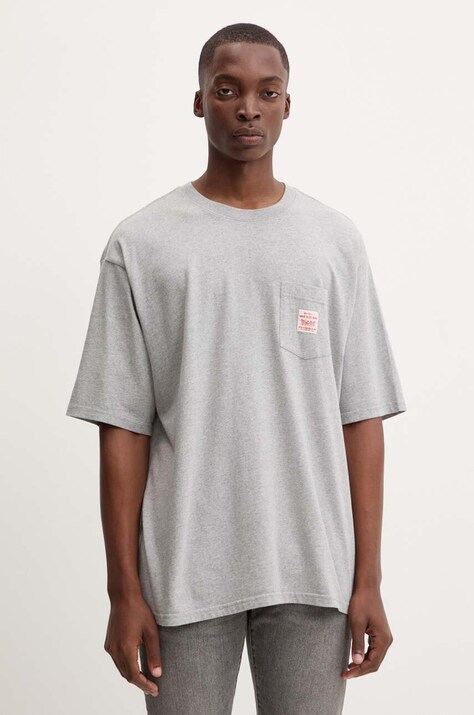 Bavlněné tričko Levi's šedá barva, A5850