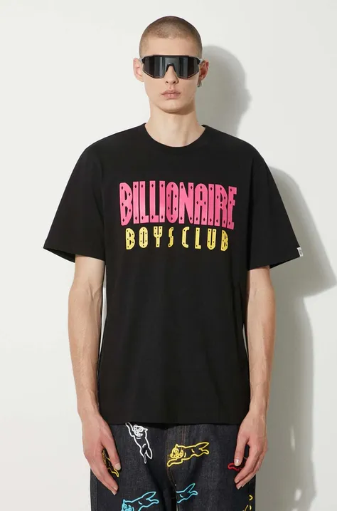 Billionaire Boys Club t-shirt bawełniany Straight Logo męski kolor czarny z nadrukiem B24243