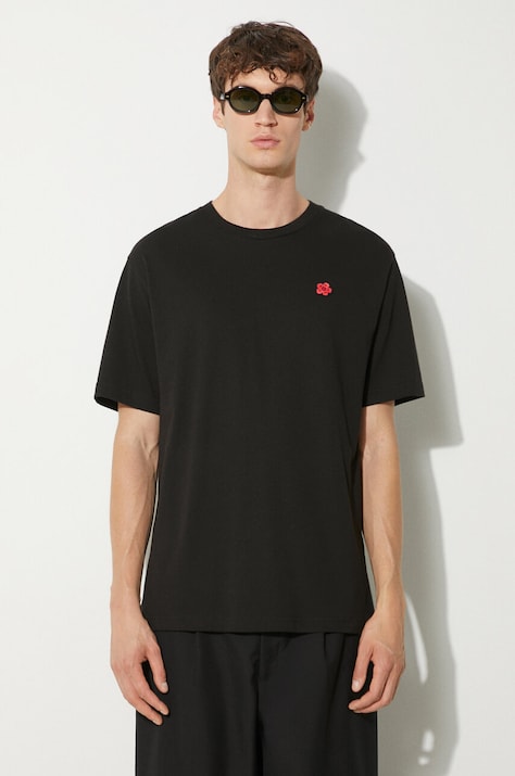 Kenzo tricou din bumbac Gots Boke Classic barbati, culoarea negru, cu imprimeu, FE65TS4744SG.99J