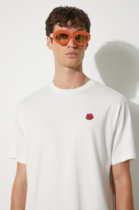 Kenzo tricou din bumbac Gots Boke Classic T-Shirt barbati, culoarea alb, cu imprimeu, FE65TS4744SG.02