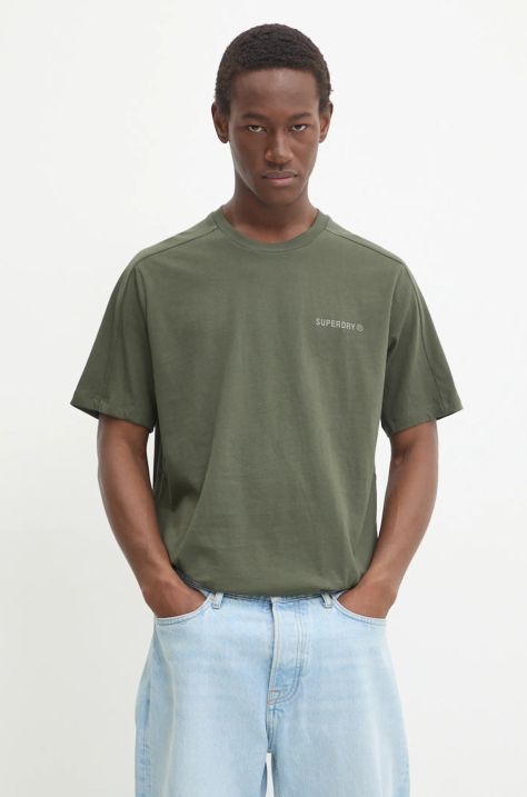 Superdry t-shirt in cotone uomo colore verde M1012083A-1IP