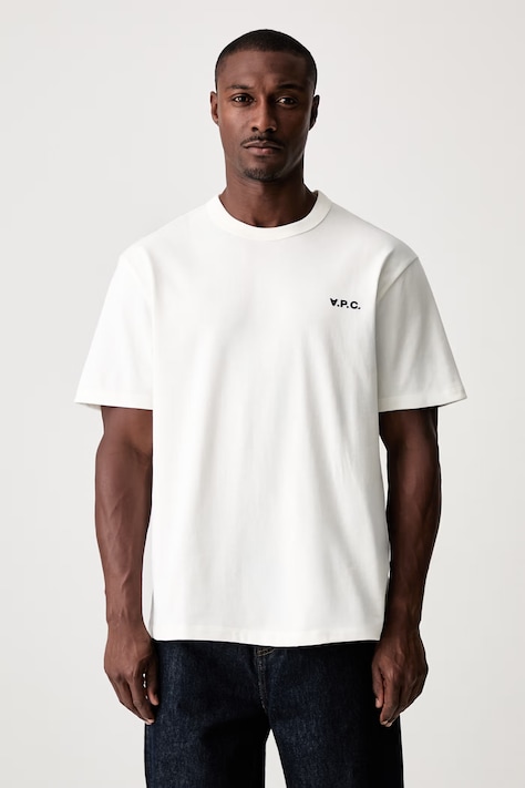 A.P.C. T-shirt męski bawełniany t-shirt boxy petit vpc granatowy COHBQ.H26391