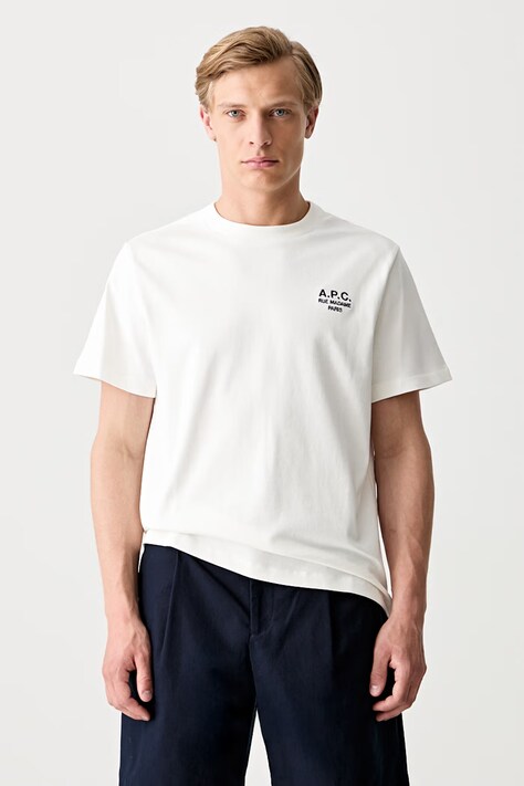 A.P.C. футболка стандартна rue madame GOTS бавовняна бежева COHBU.M26388