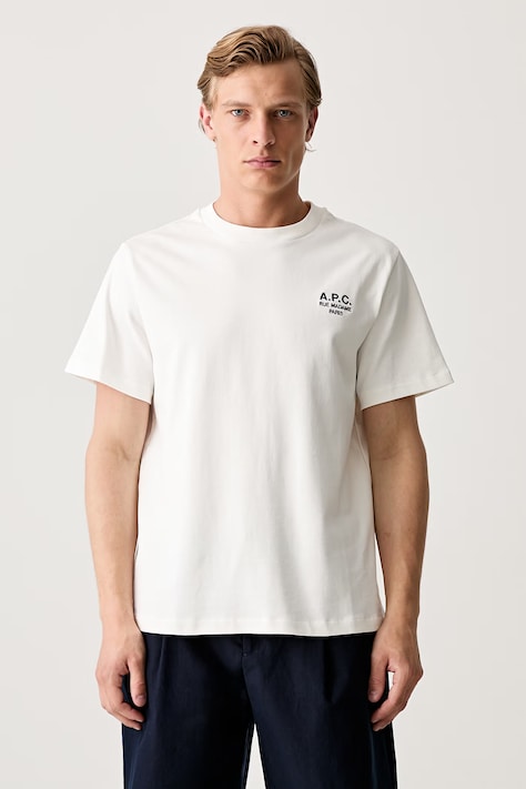 A.P.C. t-shirt standard rue madame GOTS bawełniany beżowy COHBU.M26388