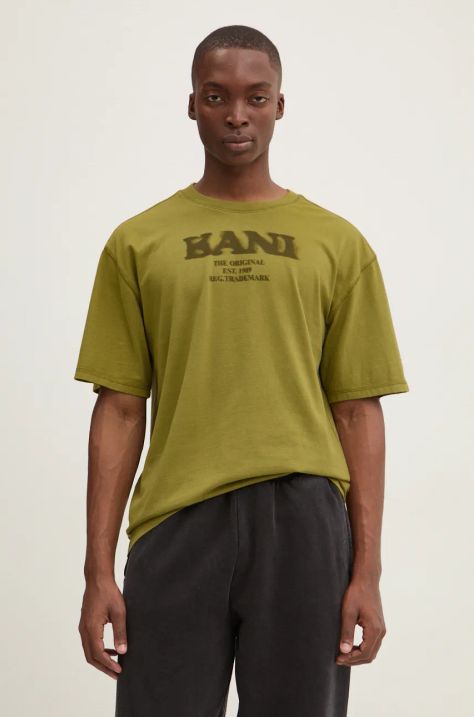 Karl Kani tricou din bumbac barbati, culoarea verde, cu imprimeu, 60300095