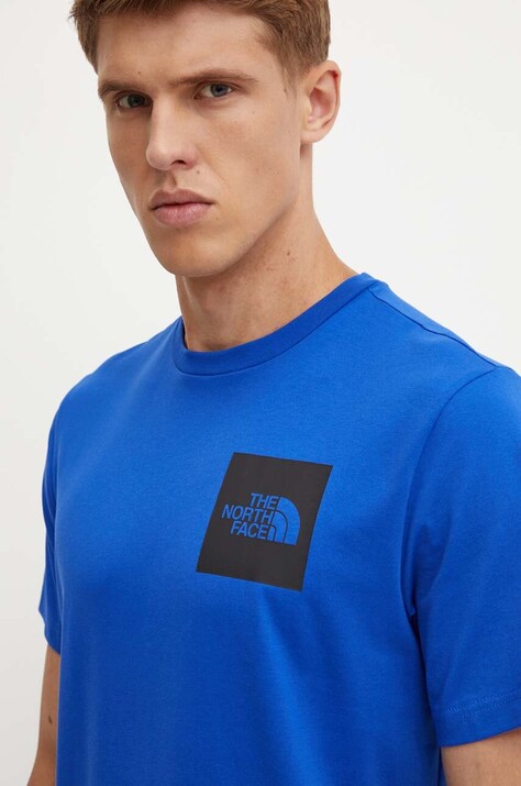 The North Face tricou Fine Tee barbati, cu imprimeu, NF0A8A6MEF11