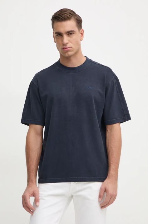 Boss Orange t-shirt in cotone uomo colore blu navy 50528468