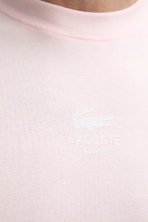 Бавовняна футболка Lacoste — AW24-TSM0YI, рожевий — фото 5