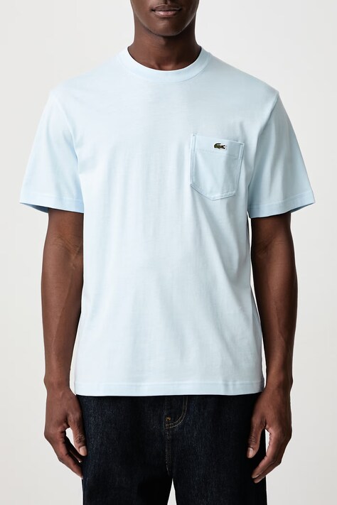 Lacoste T-shirt męski bawełniany niebieski TH2827