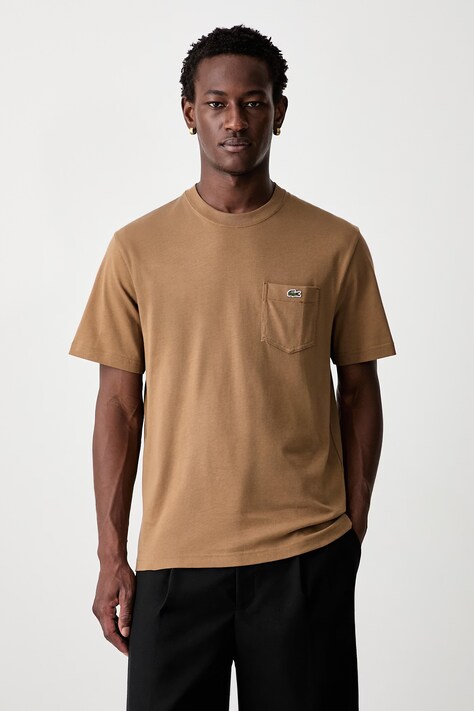 Lacoste футболка чоловіча бавовняна коричнева TH2827