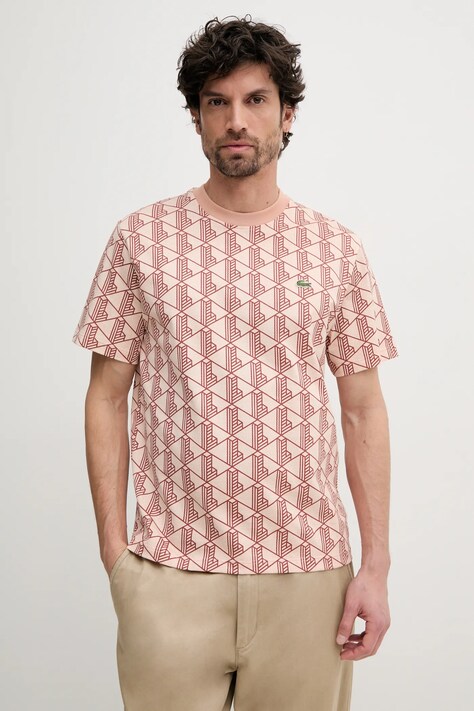 Lacoste tricou barbati, culoarea portocaliu, modelator, TH2831