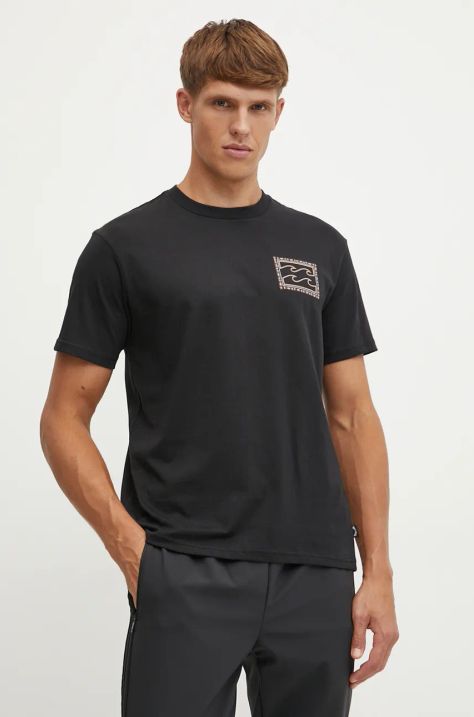 Billabong t-shirt in cotone Crayon Wave uomo colore nero ABYZT02443