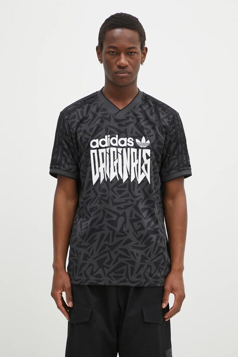 Majica kratkih rukava adidas Originals AOP Jersey za muškarce, boja: siva, s uzorkom, IX9654