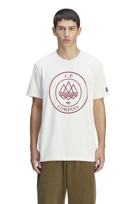 Βαμβακερό μπλουζάκι adidas Originals adidas Originals x C.P. Company Spezial Mod Tee ανδρικά, χρώμα: άσπρο, JH1480