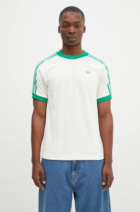 Футболка adidas Originals Cali Tee чоловіча колір бежевий візерунок JN5965