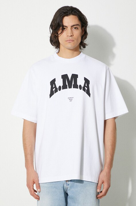 Бавовняна футболка Marcelo Burlon Ama Over Tee чоловіча колір білий з принтом CMAA054F24JER00B0110