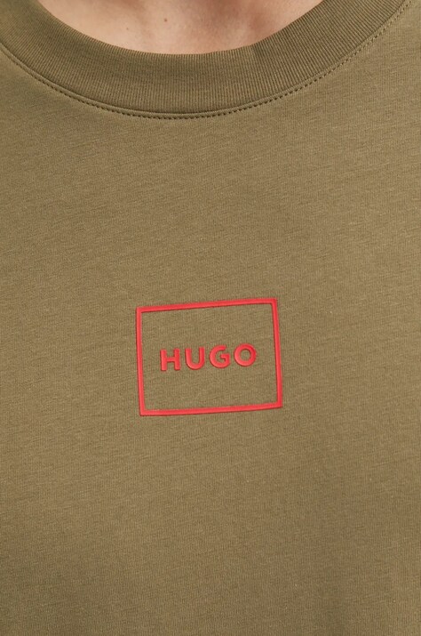 HUGO футболка lounge чоловіча з бавовною Laze T-Shirt — AW24-TSM12G, зелений — фото 5