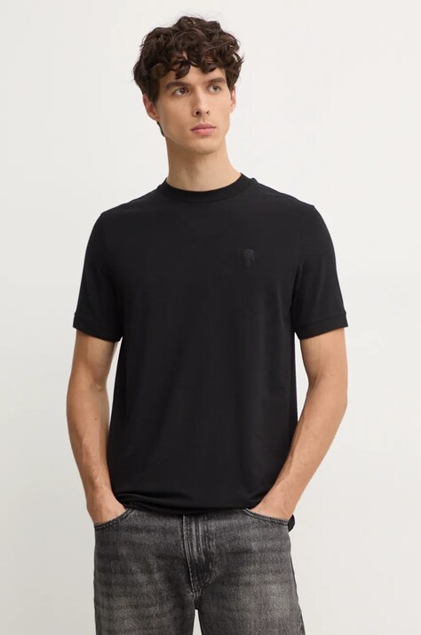 Karl Lagerfeld tricou barbati, culoarea negru, cu imprimeu, 544221.755055