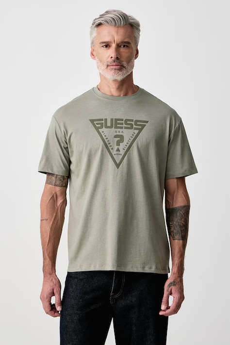 Guess T-shirt męski bawełniany AZHA zielony Z4BI02 I3Z14