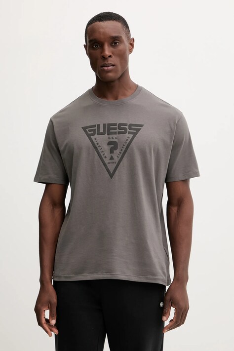 Guess t-shirt AZHA męski kolor szary z nadrukiem Z4BI02 I3Z14