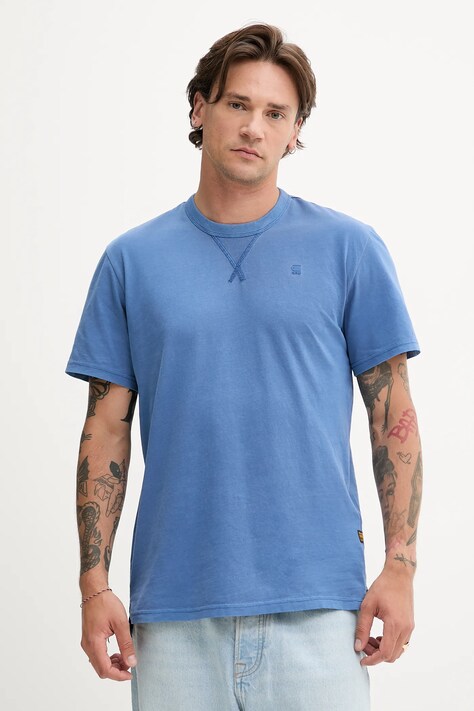 G-Star Raw t-shirt bawełniany męski kolor zielony gładki D24449-2653