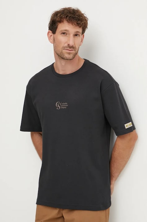 Columbia tricou CSC Heritage barbati, culoarea negru, cu imprimeu, 2090871