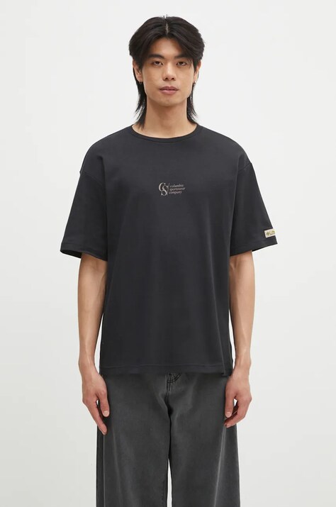 Columbia tricou CSC Heritage barbati, culoarea negru, cu imprimeu, 2090871