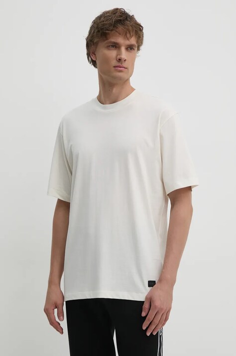 Βαμβακερό μπλουζάκι Calvin Klein Jeans ανδρικό, χρώμα: μπεζ, J30J326857