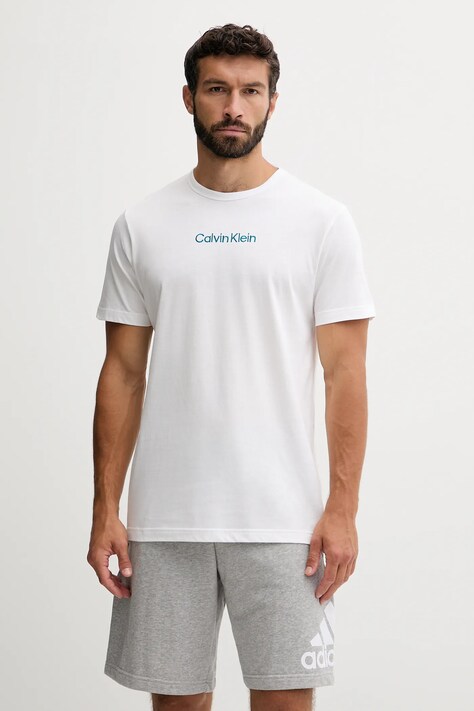 Calvin Klein Underwear koszulka piżamowa kolor biały gładka 000NM2748E