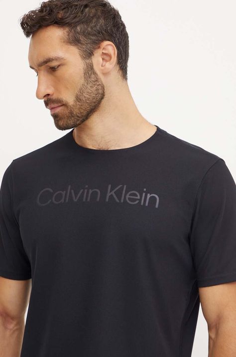 Μπλουζάκι προπόνησης Calvin Klein Performance χρώμα: μαύρο, 00GMF4K124