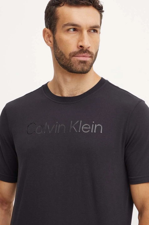 Calvin Klein Performance tricou barbati, culoarea negru, cu imprimeu, 00GMF4K110