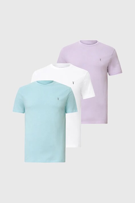AllSaints t-shirt bawełniany BRACE 3-pack męski kolor biały gładki M031JB