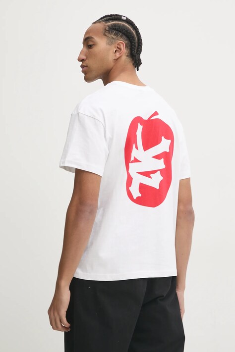 Zoo York tricou din bumbac barbati, culoarea alb, cu imprimeu, 60690040