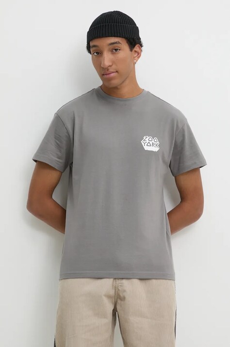 Zoo York tricou din bumbac barbati, culoarea gri, cu imprimeu, 60690028