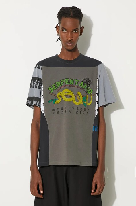 Футболка Marine Serre Regenerated Graphic T-Shirts Regular Fit T-Shirt чоловіча колір сірий візерунок MTT080A.UJER0003